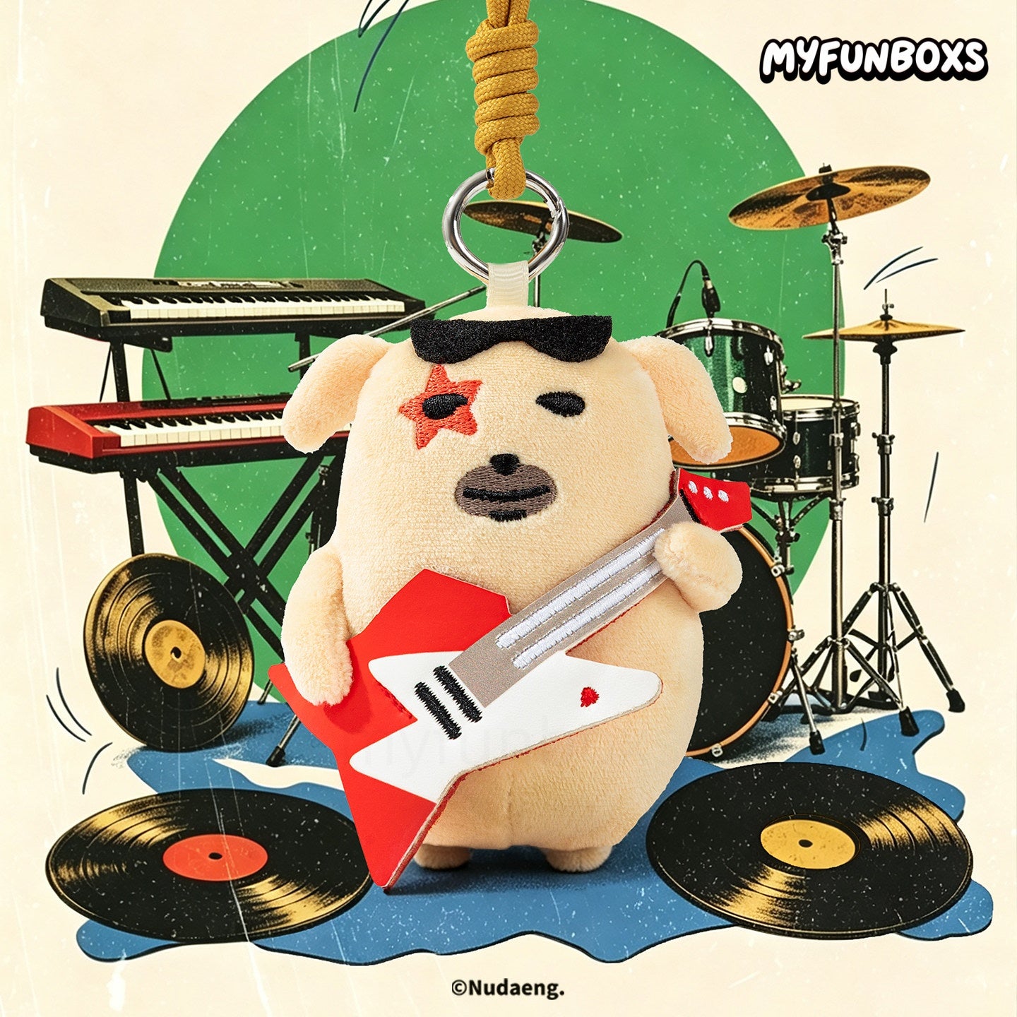 Nudaeng Rock Musician plush keychain