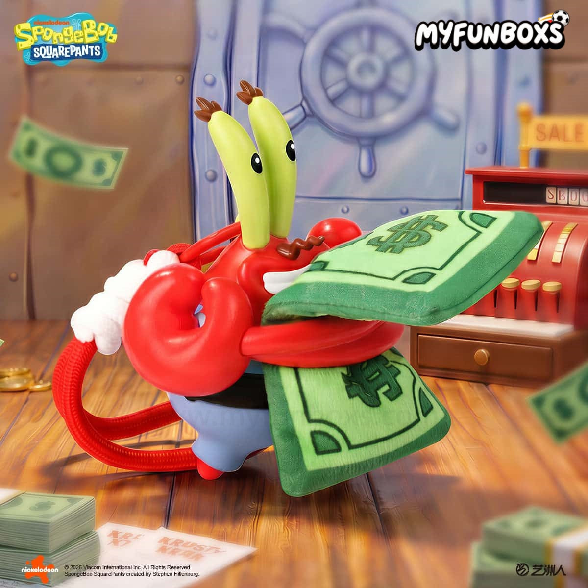 SpongeBob SquarePants Get Rich Crow Series scented plush charm blind box