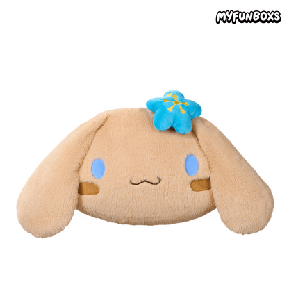 Sanrio Summer Black Skin 18-inch Hello Kitty head-shaped plush pillow