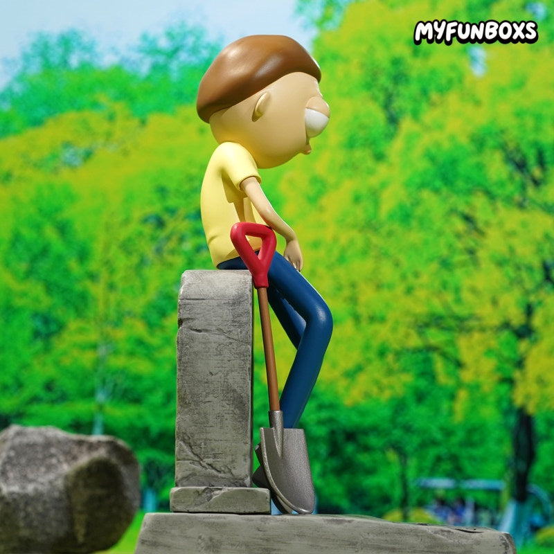 Rick and Morty magnetic tombstone display figure