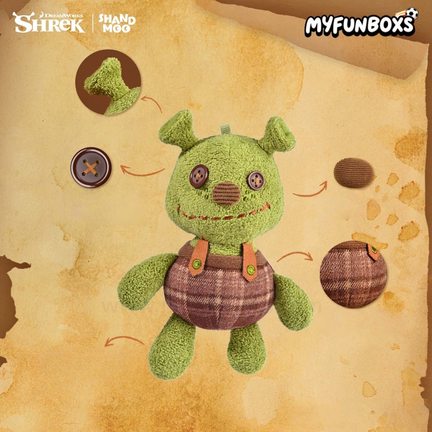SHANDMOO Shrek Baby plush keychain