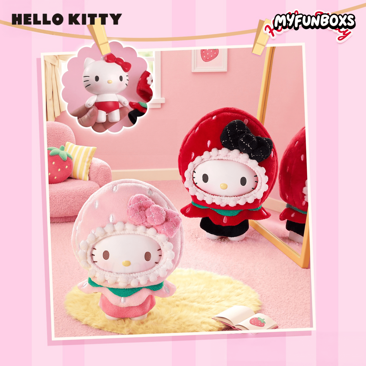 Hello Kitty Strawberry Kindergarten Series Fun Build Blind Box
