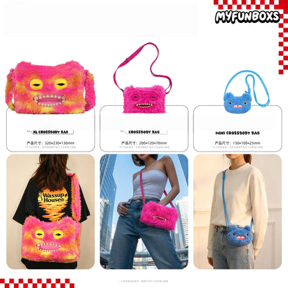 Big Head Plush Crossbody Bag – Large Capacity