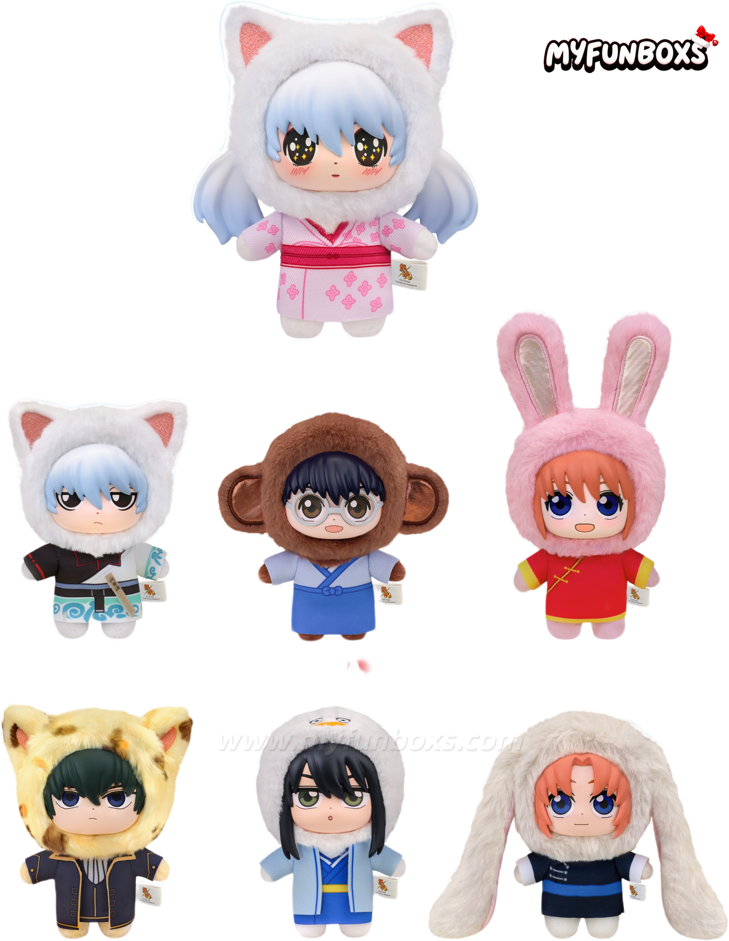 Gintama Beast House Series Vinyl Plush Keychain Blind Box(Pre-Order)
