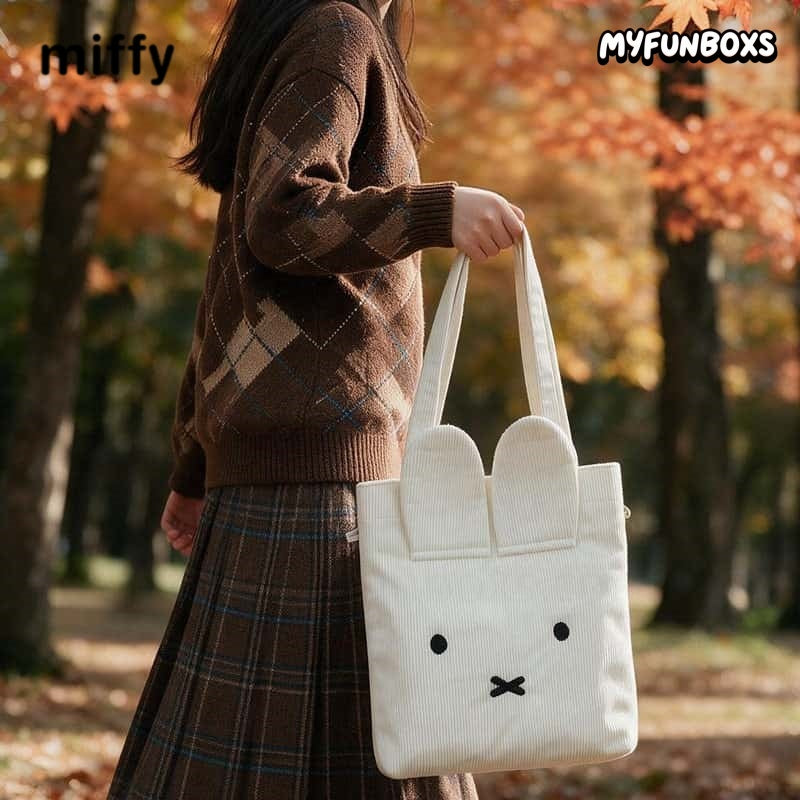 Miffy 3D Ear Corduroy Shoulder Bag