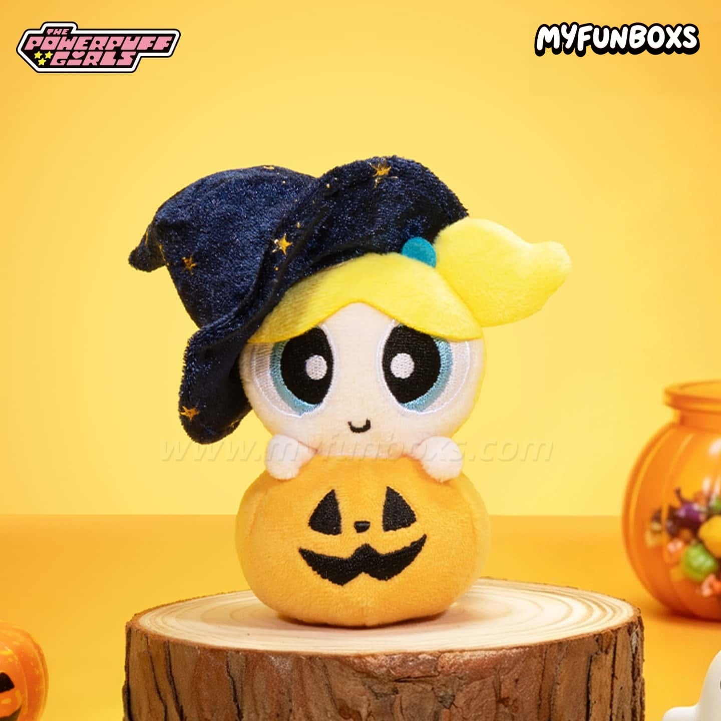 The Powerpuff Girls Pumokin Style Plush Keychain