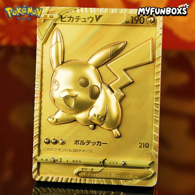 GEISHA Studio Golden Era Golden Pikachu card resin figure