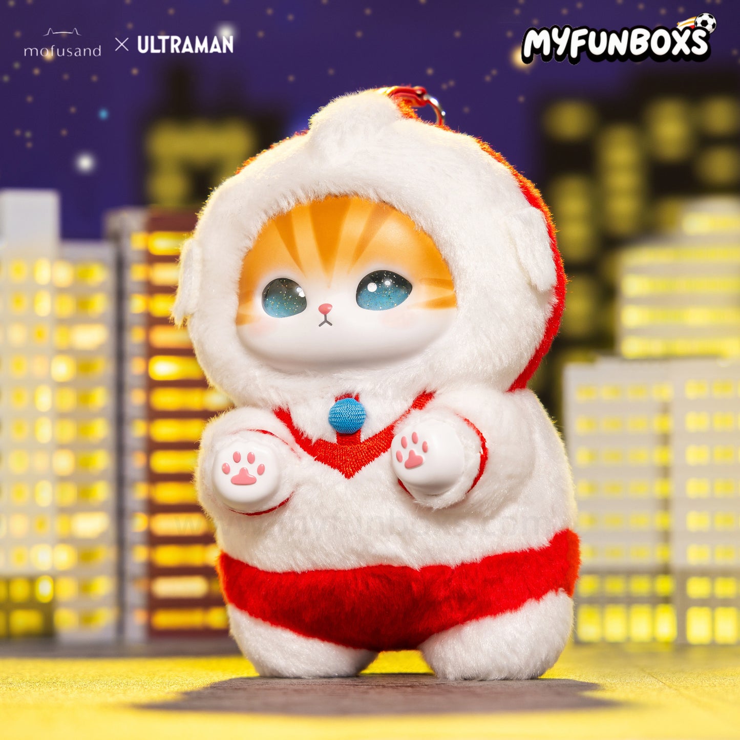 Mofusand × ULTRAMAN Collab Series Vinyl Plush Pendant Blind Box (PRE-ORDER)