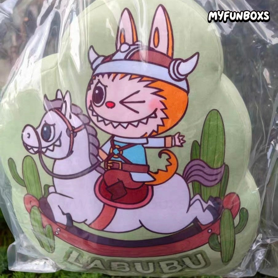 POP MART City Park exclusive LABUBU Zimomo green plush cushion