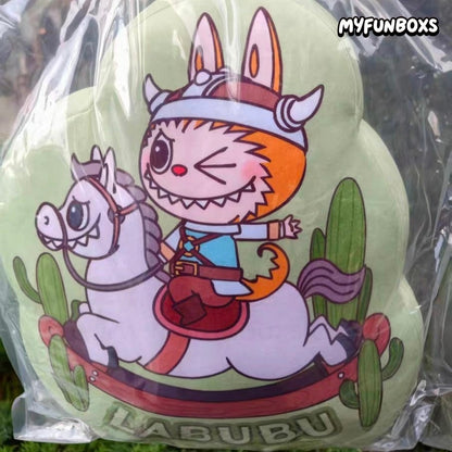 POP MART City Park exclusive LABUBU Zimomo green plush cushion