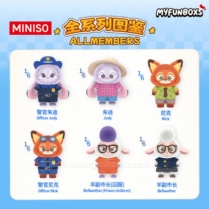 Miniso Zootopia Vinyl Plush Pendant Mystery Blind Box
