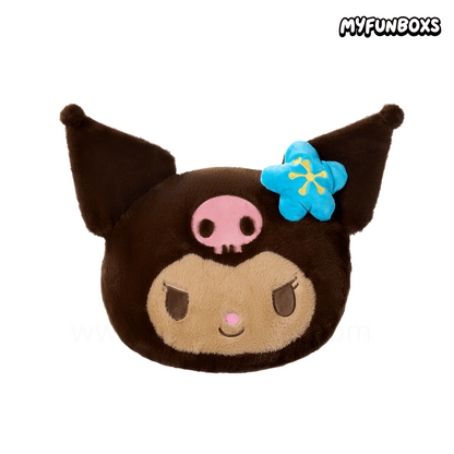 Sanrio Summer Black Skin 18-inch Hello Kitty head-shaped plush pillow