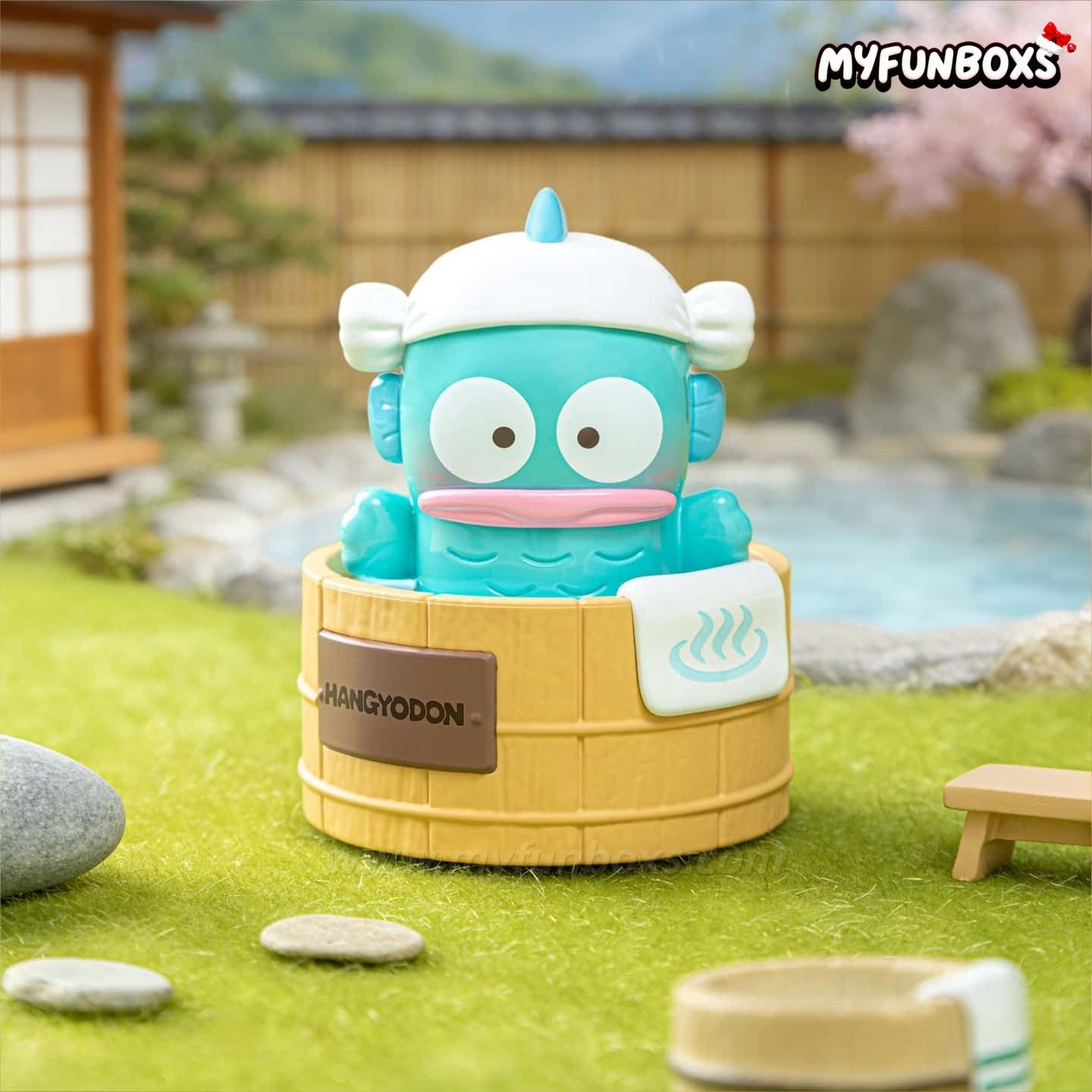 Hello Kitty & Sanrio Characters Spinning Hot Spring Series Figure Blin ...