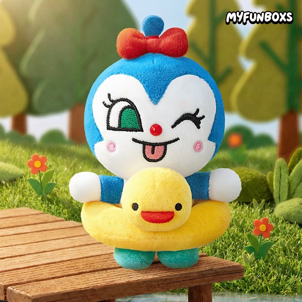 Anpanman Retro Toy Cottage Series Plush Keychain Blind Box