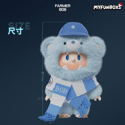 FARMER BOB Manchester City Bear Vinyl Plush Hanging Card