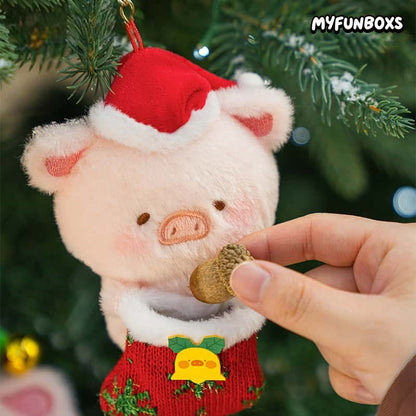 LuLu the Piggy Christmas Plush Keychain
