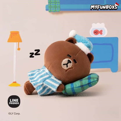 LINE FRIENDS Brown Ordinary Days Plush Keychain Blind Box