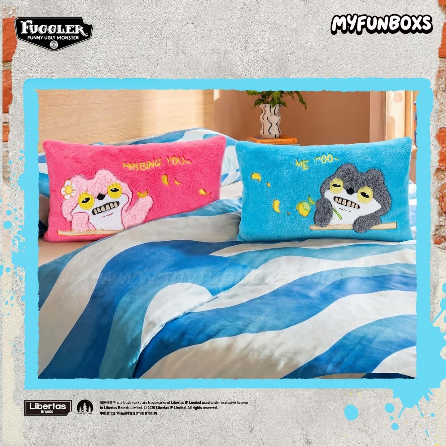FUGGLER Miss You Weird series plush pillow