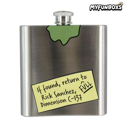 Rick and Morty Stainless Steel Hip Flask – 6oz
