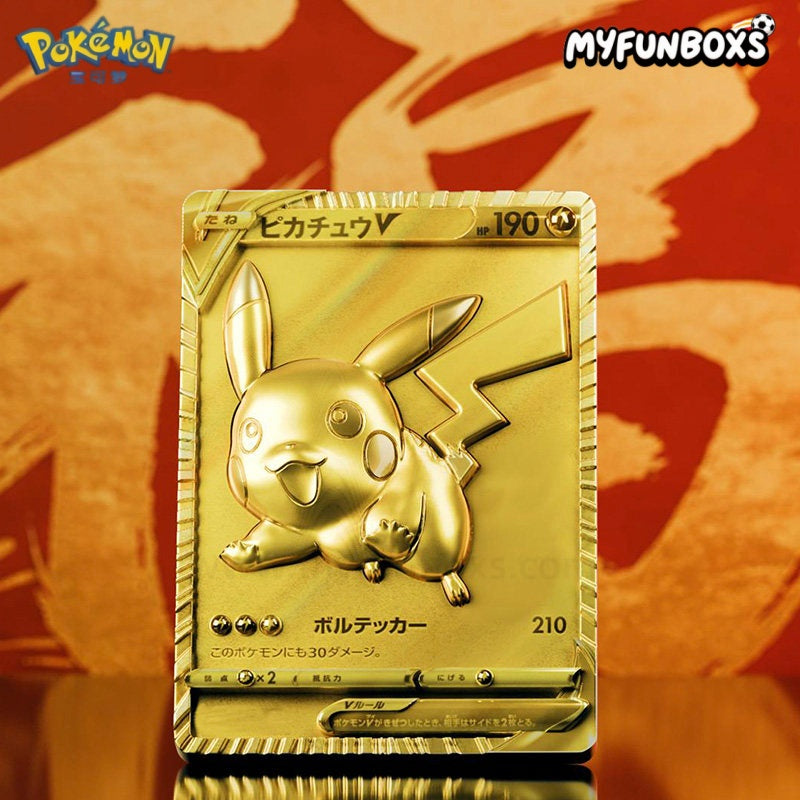 GEISHA Studio Golden Era Golden Pikachu card resin figure