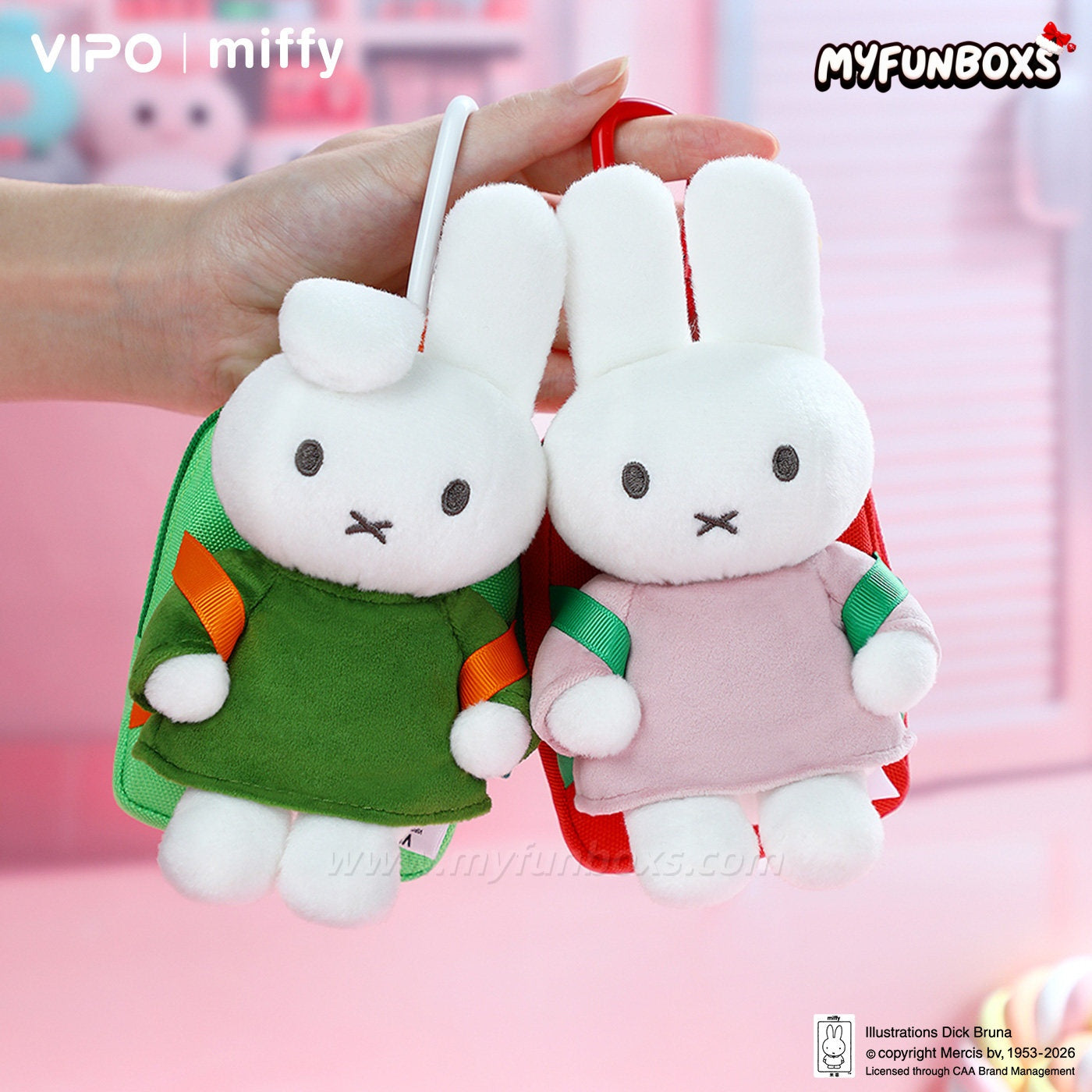 Miffy Foldable Shopping Bag Charm – Plush Backpack + Reusable Tote