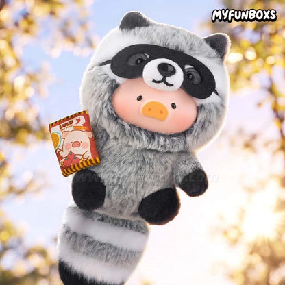 LuLu the Piggy Animal Party 2 Instant Noodles Thief Raccoon vinyl face plush keychain