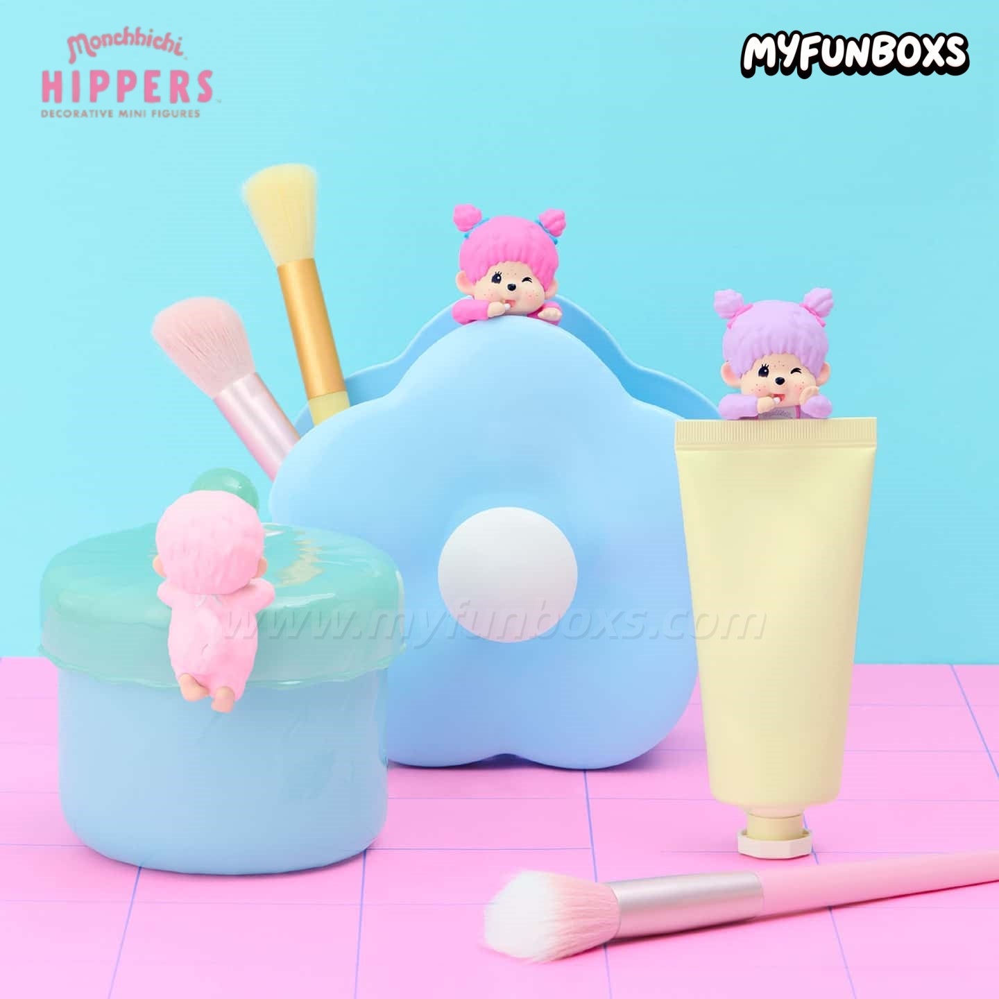 Monchhichi HIPPERS Decorative Mini Figures Colors Wink Series Blind Box