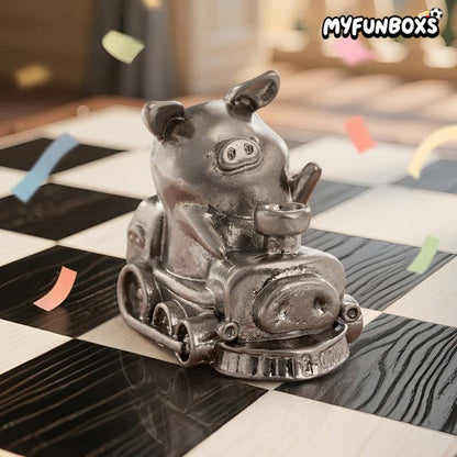 LuLu the Piggy Rich Pig Action Chess Set hanging card