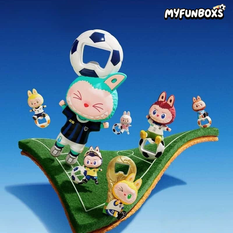 POP MART THE MONSTERS × FIFA Series bottle opener fridge magnet blind box