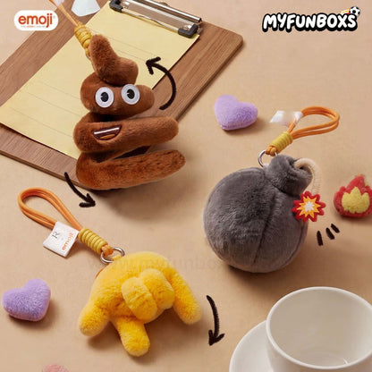 Emoji plush keychain blind box