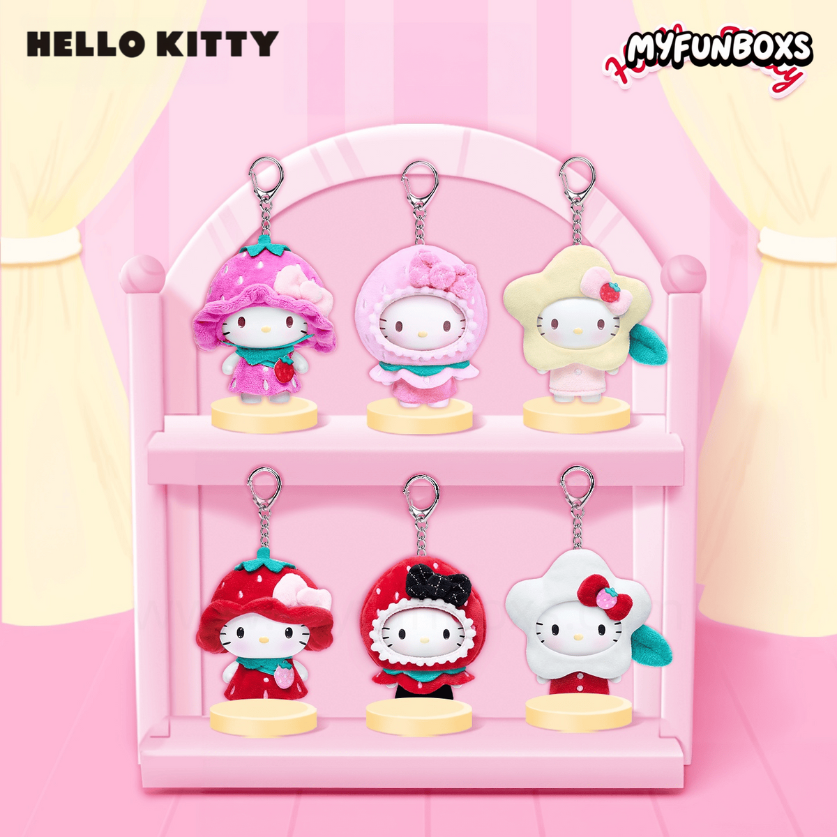 Hello Kitty Strawberry Kindergarten Series Fun Build Blind Box