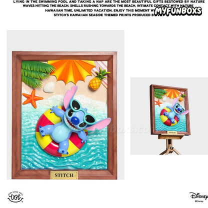 Disney Stitch Hawaii Lying Flat Series resin statue