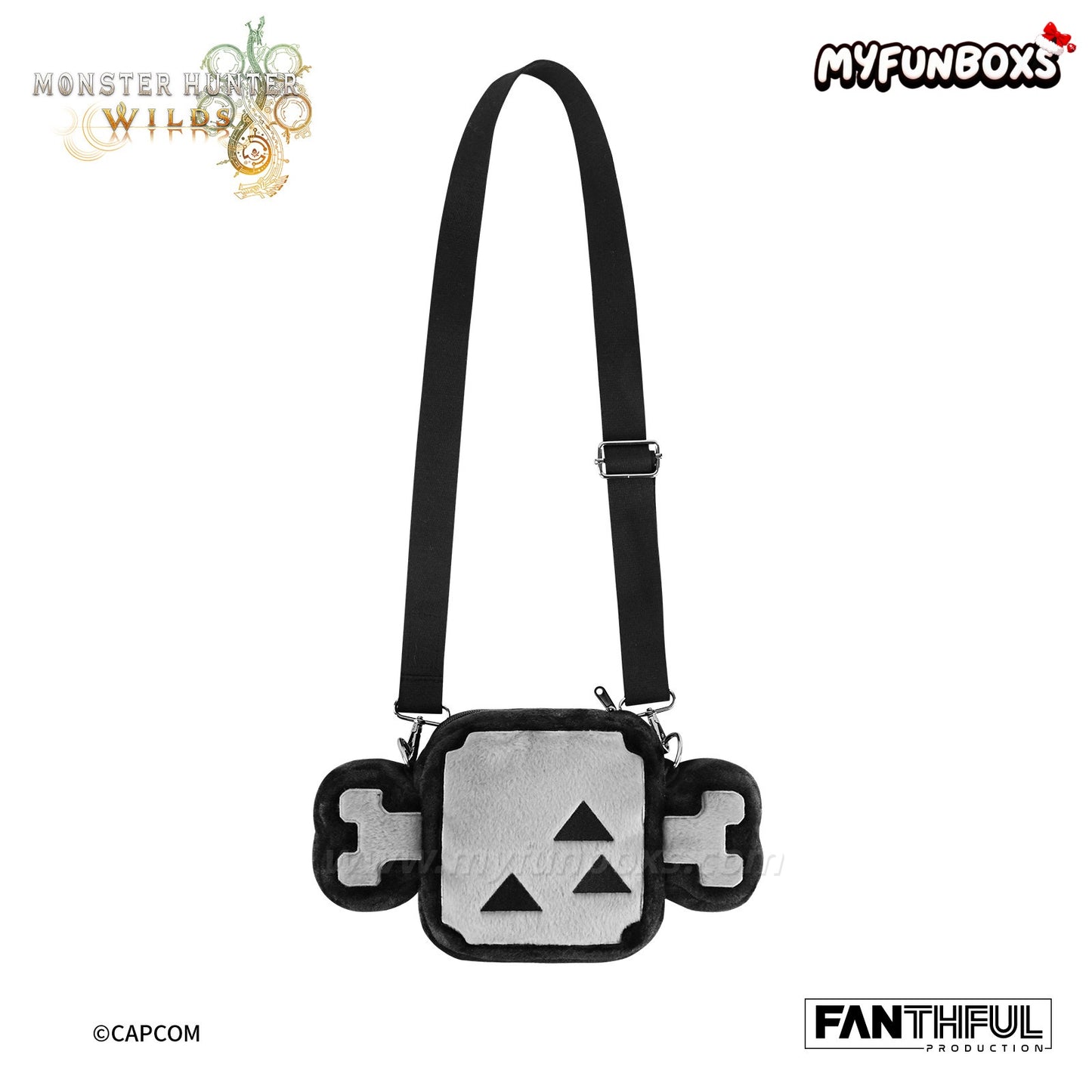 Monster Hunter Well-Done Steak Plush Shoulder Crossbody Bag