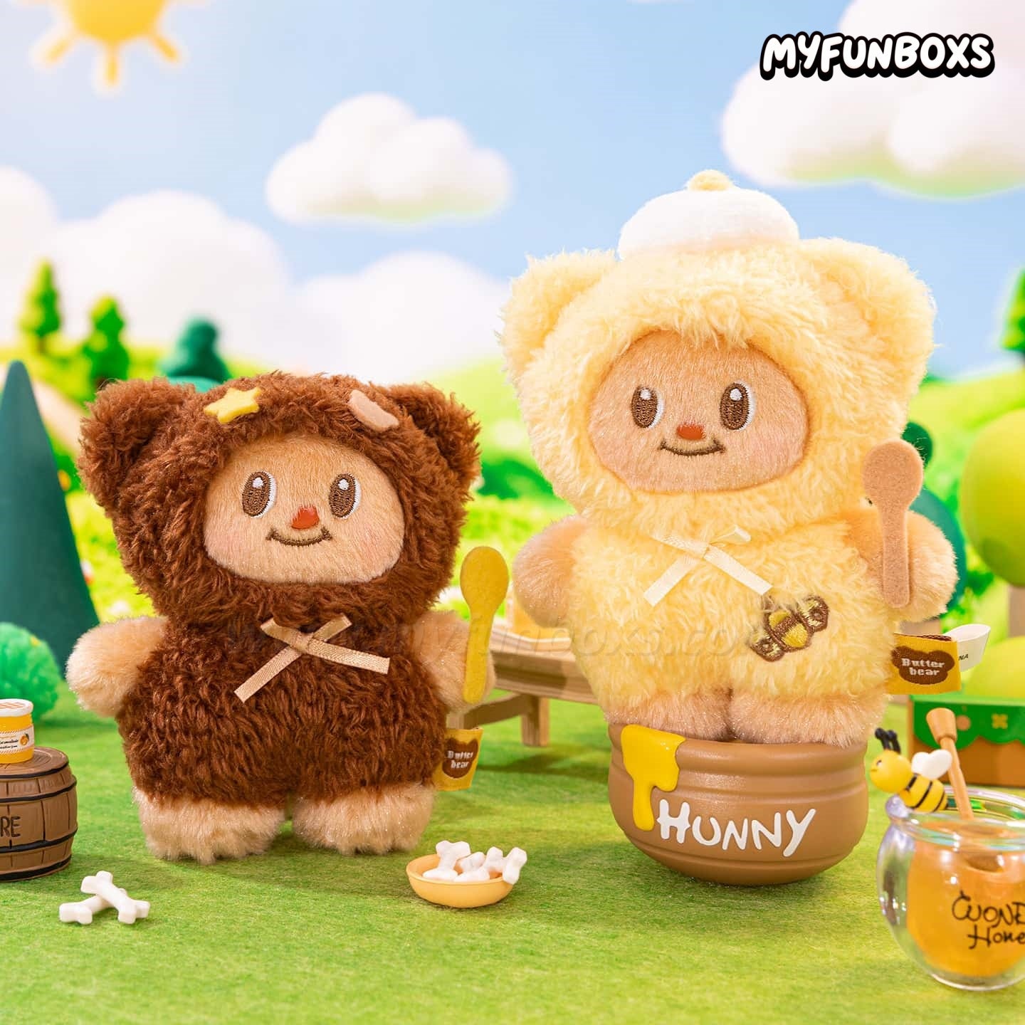 Butterbear Mini Series Plush Keychain