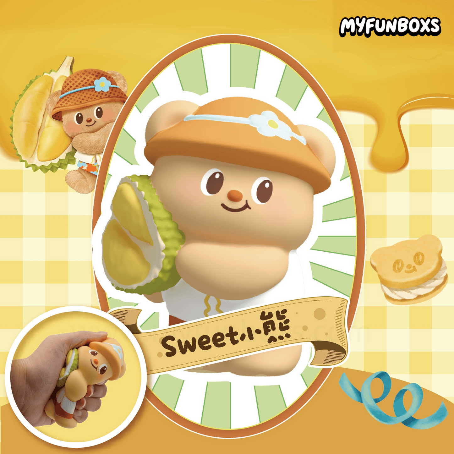 Butter Bear Dessert Series Squishy Toy Blind Box