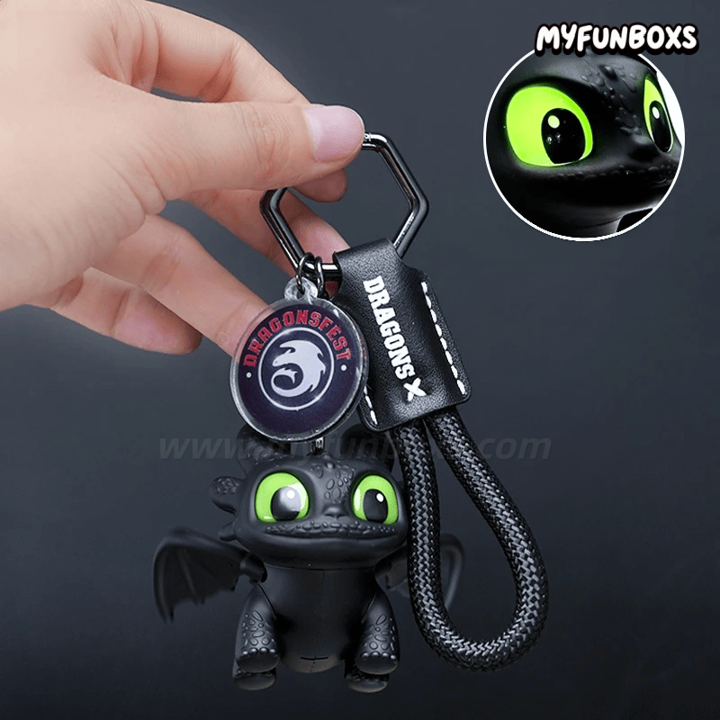 DreamWorks Toothless glow-in-the-dark keychain gift set