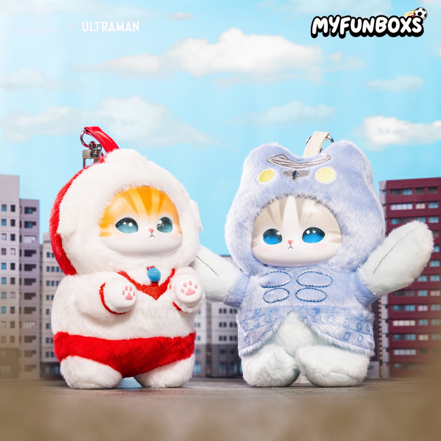 Mofusand × ULTRAMAN Collab Series Vinyl Plush Pendant Blind Box (PRE-ORDER)