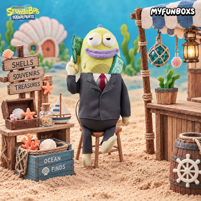 SpongeBob Bikini Bottom Residents – Nard “Take It and Spend” Plush Doll（35 CM）(PRE-ORDER)
