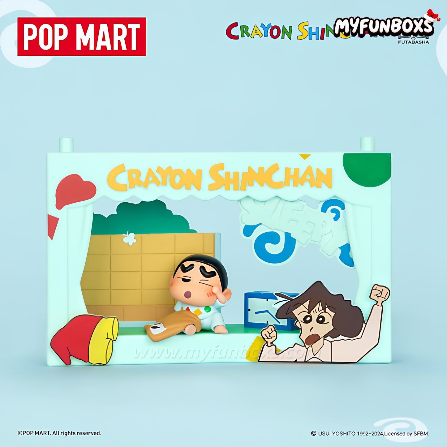 POP MART Crayon Shin-chan Life Theatre Series Scene Figure Blind Box (Whole Set Opened)