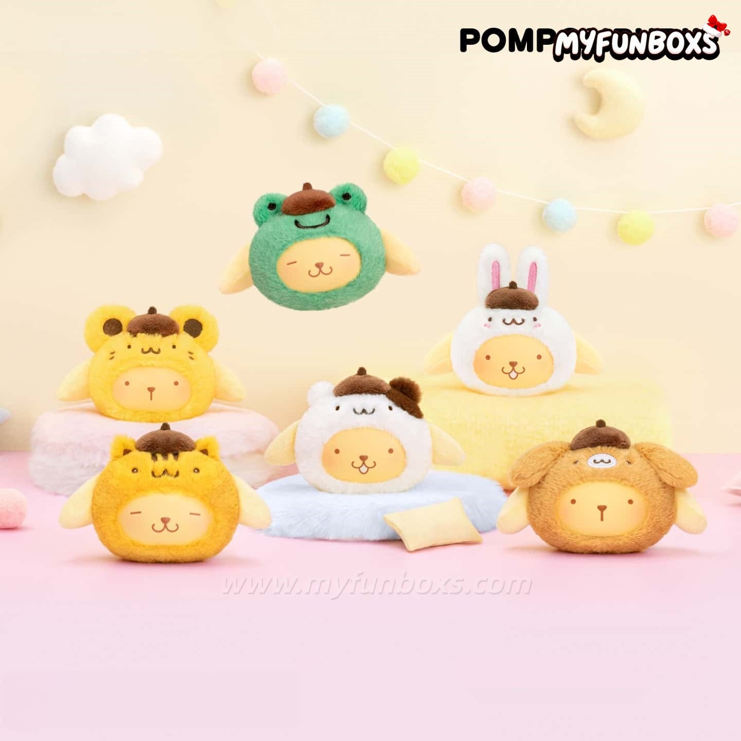 SANRI0 Pompompurin Good Friends Series Plush Pendant Blind Box