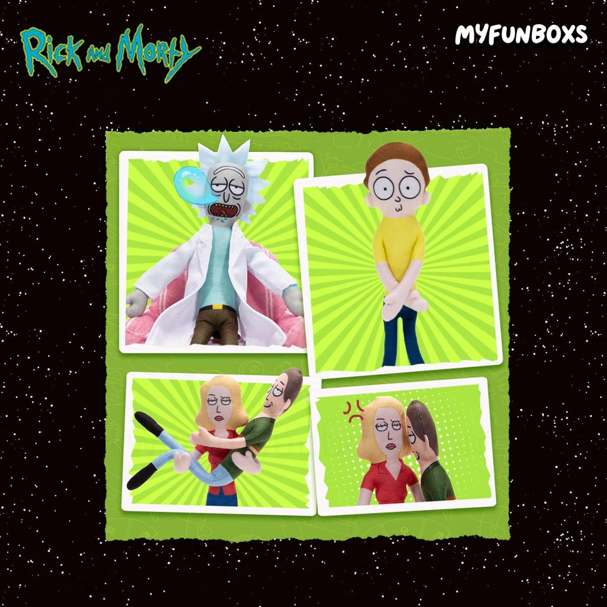 Rick and Morty Twisted plush keychain blind box
