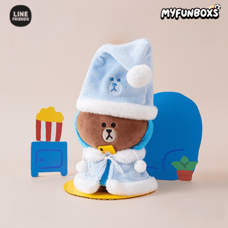 LINE FRIENDS Brown 15th Anniversary Plush Keychain – Soft Collectible