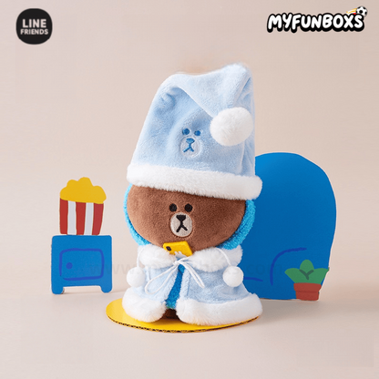 LINE FRIENDS Brown 15th Anniversary Plush Keychain – Soft Collectible