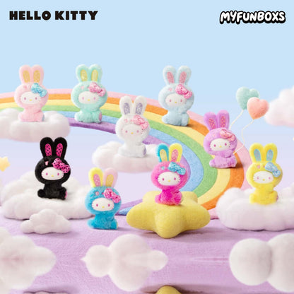 Hello Kitty Rainbow Bunny Series Plush Keychain Blind Box(PRE-ORDER)