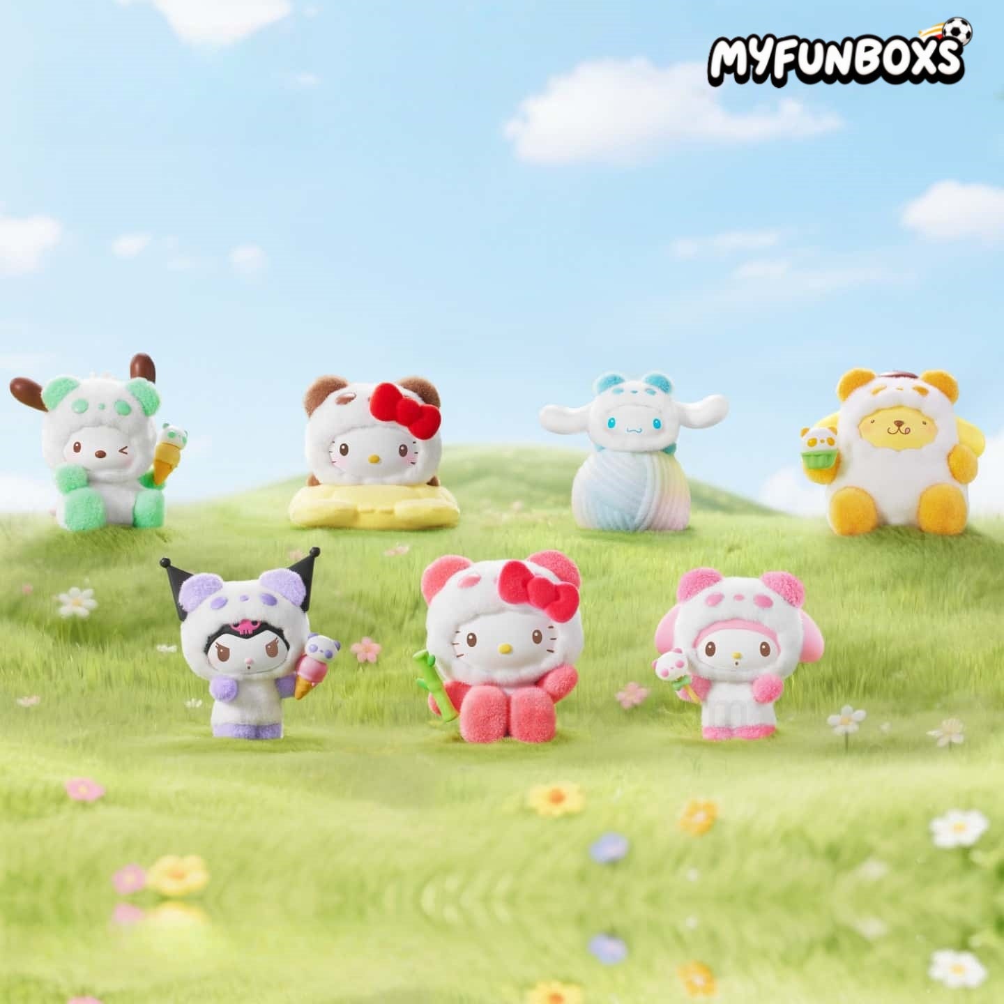 Sanrio Characters Colorful Panda Series Figure blind box