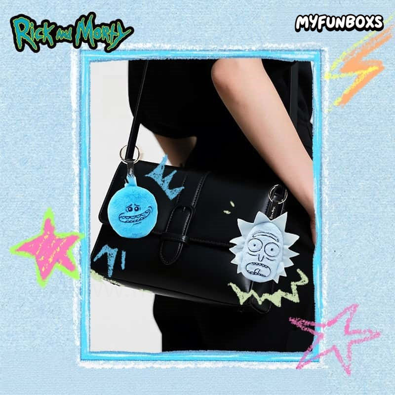 Rick and Morty Monochrome Universe series plush keychain