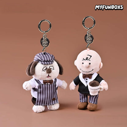 Snoopy & Olaf Coffee Time Plush Keychain