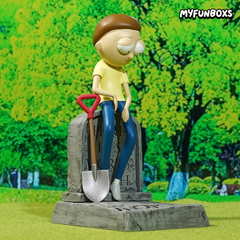 Rick and Morty magnetic tombstone display figure