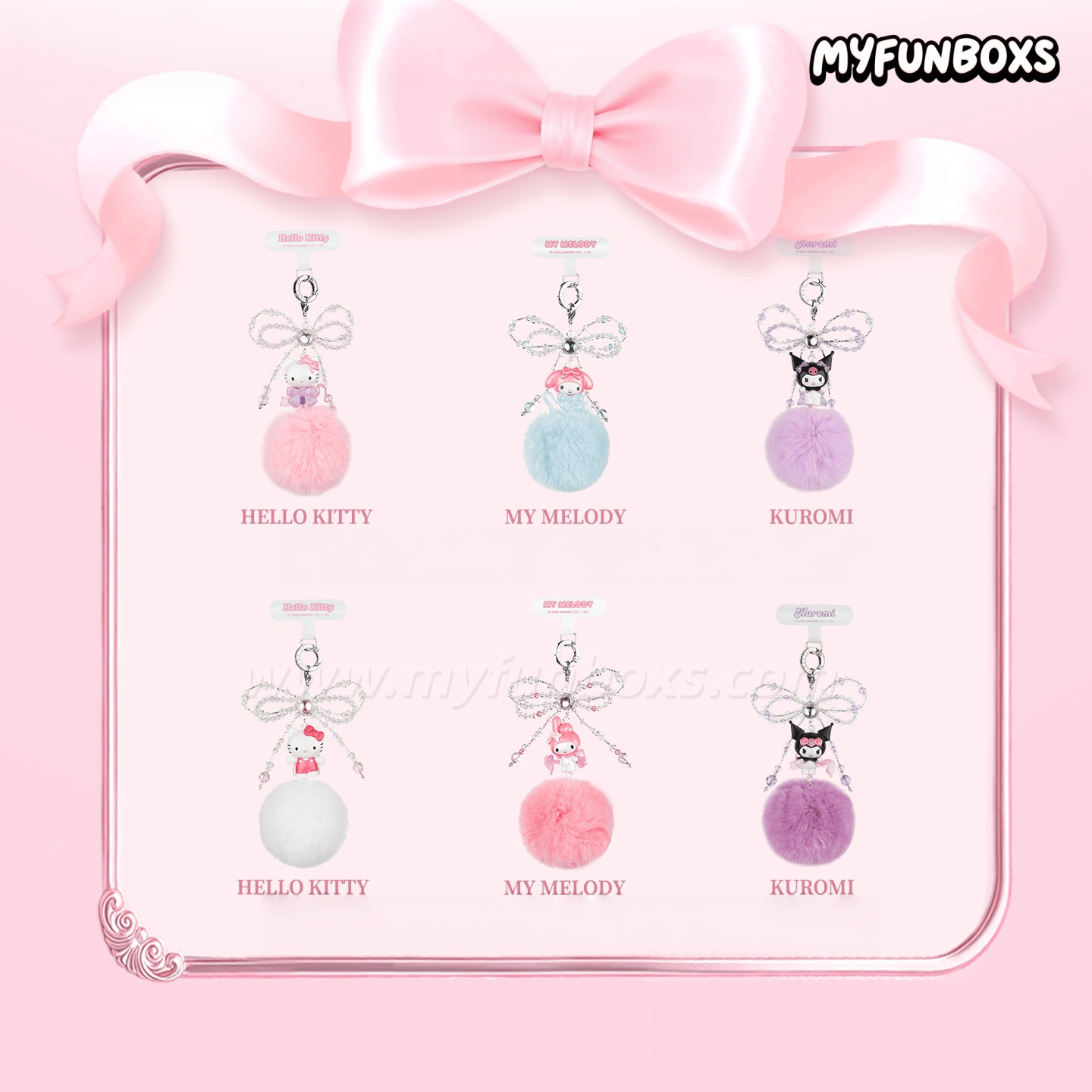 Sanrio Love Bow Series phone strap mini blind box