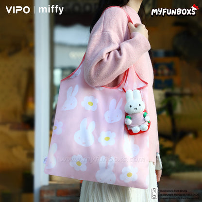 Miffy Foldable Shopping Bag Charm – Plush Backpack + Reusable Tote